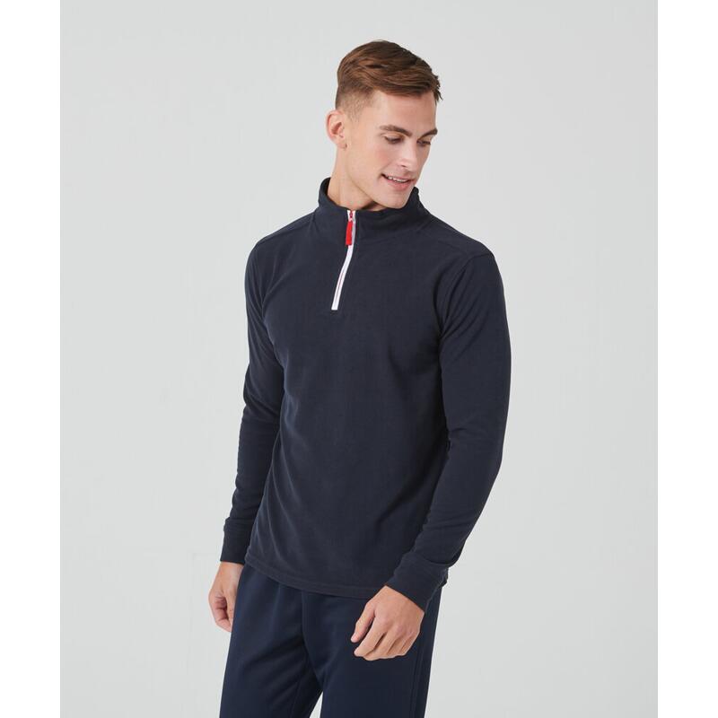 ¼ zip long sleeve fleece piped Thumbnail